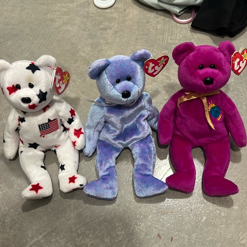 Set of three TY BEANIE BABIES